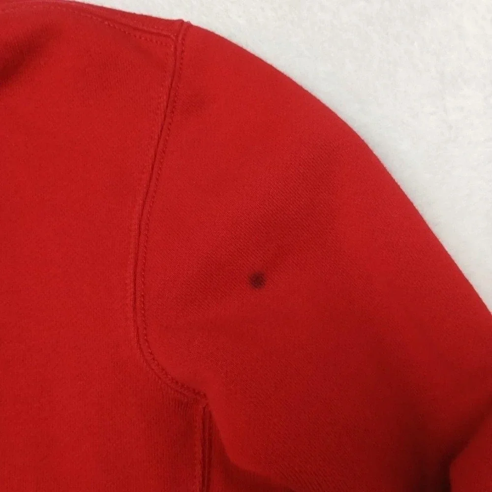 Polo Ralph Lauren Hoodie Mens M Red Full Zip Heavyweight Pockets Logo Classic